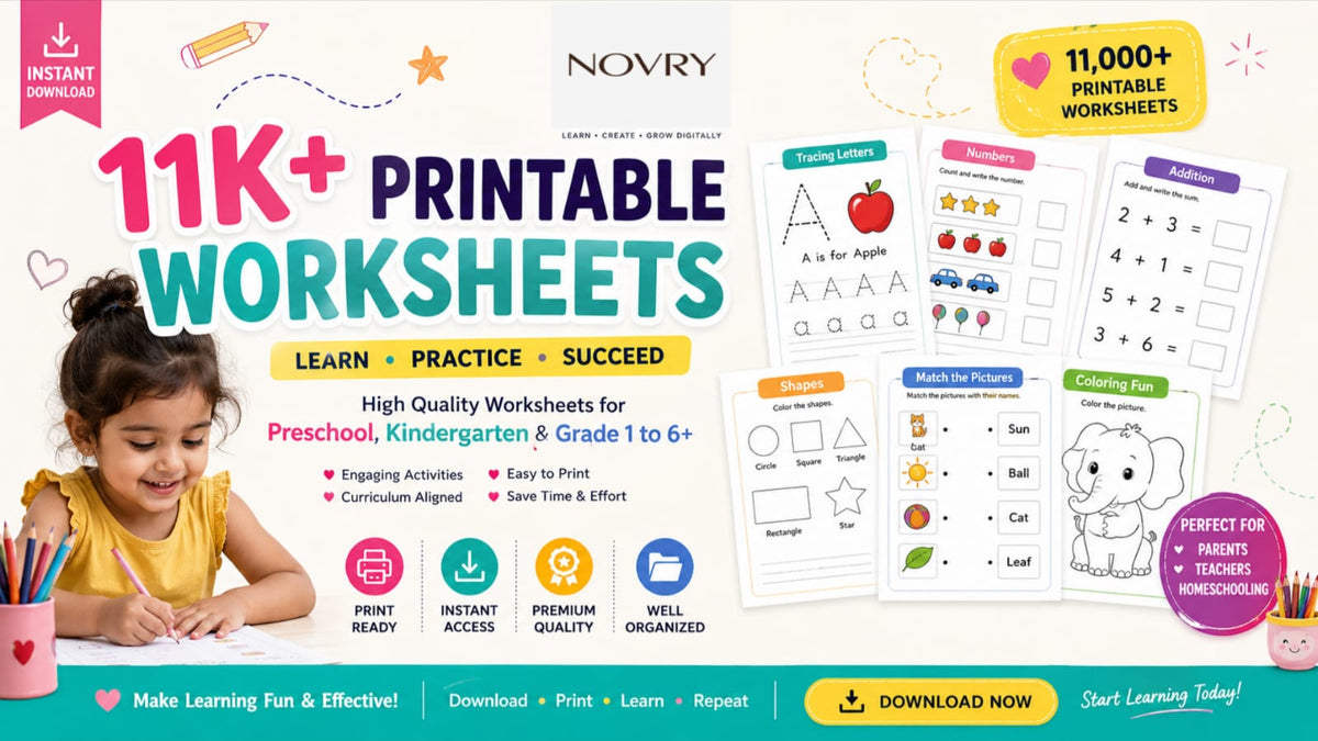 ππ Unlock 11,000+ Printable Worksheets for Kids β Instant Download!