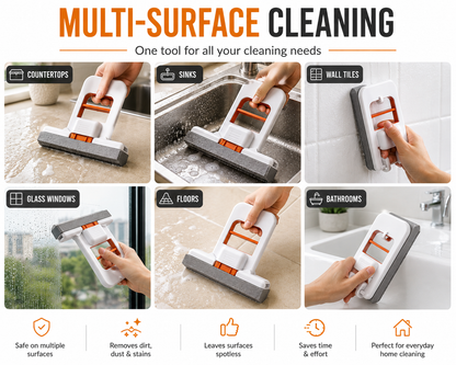 Foldable Mini Sponge Mop Nuvora SwiftFold™ Self Squeeze