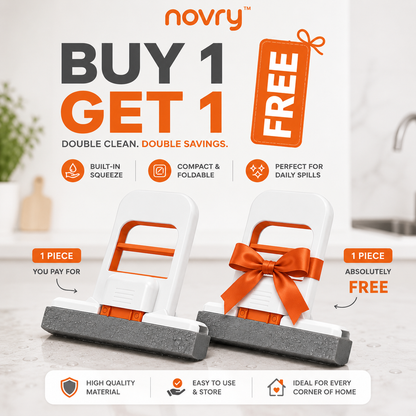 Foldable Mini Sponge Mop Nuvora SwiftFold™ Self Squeeze